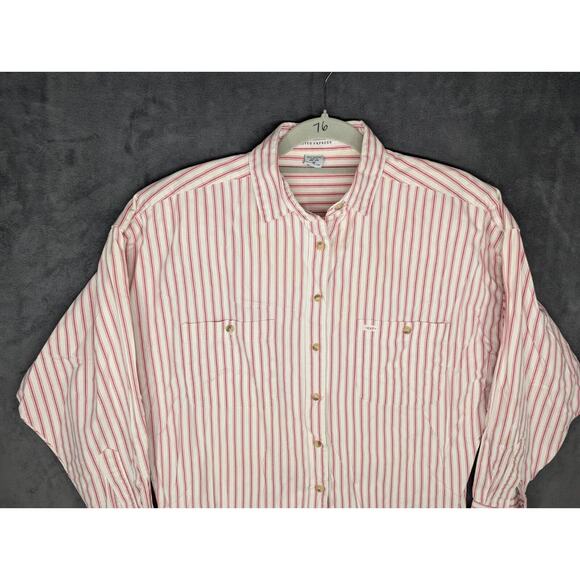 VTG Compagnie Internationale Express Womens Long Sleeve M Button Down Striped - Picture 2 of 12